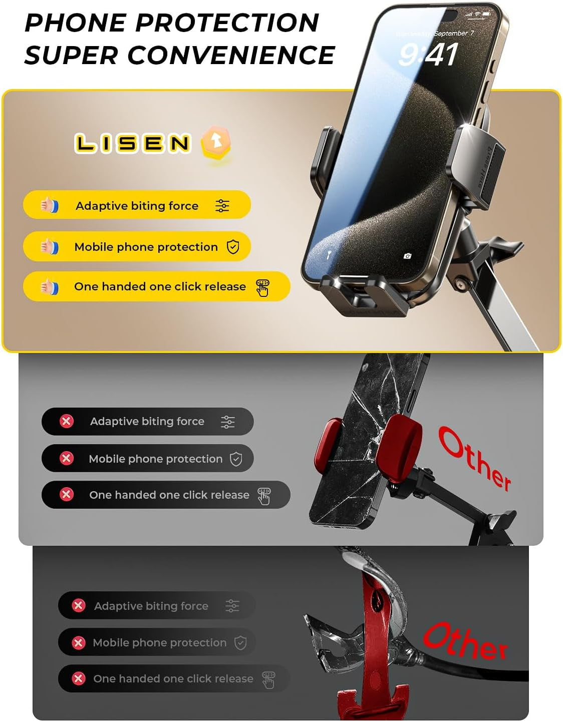 Gooseneck Phone Holder for Bed Desk