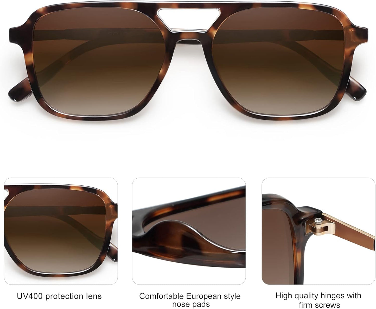 Retro Aviator Sunglasses for Women Men