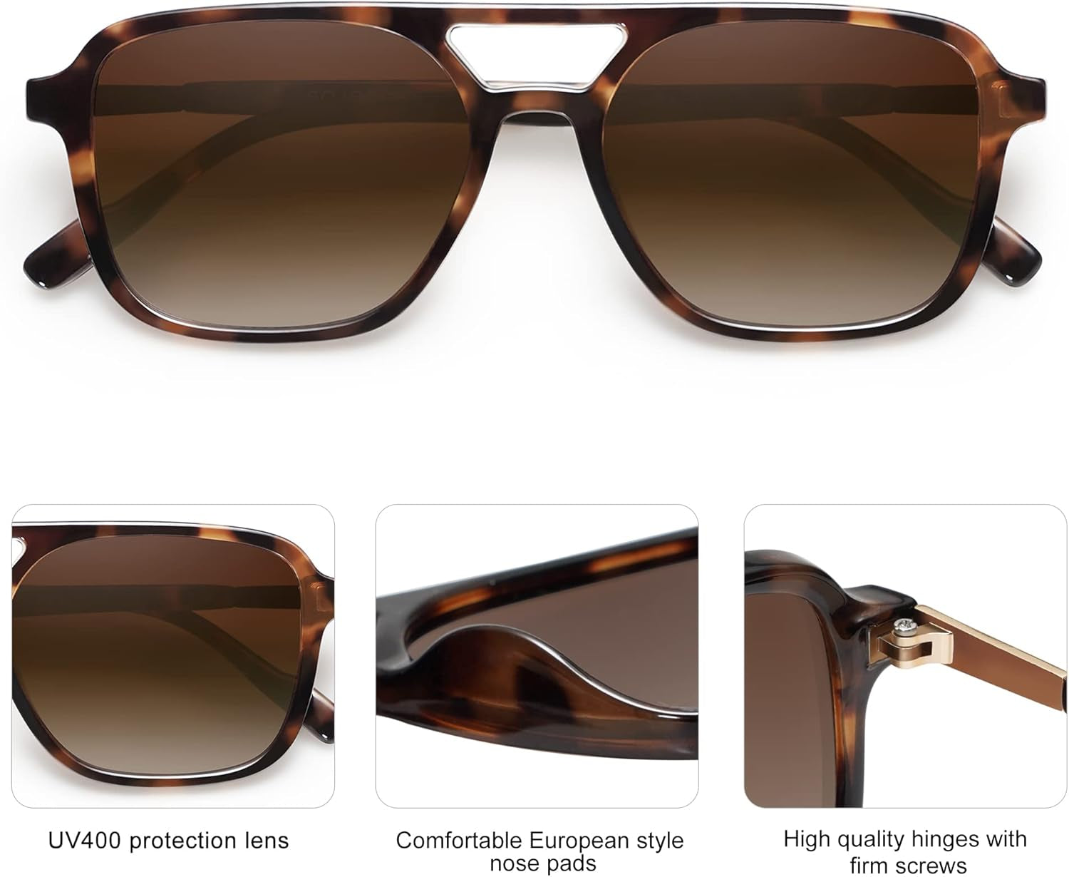 Retro Aviator Sunglasses for Women Men