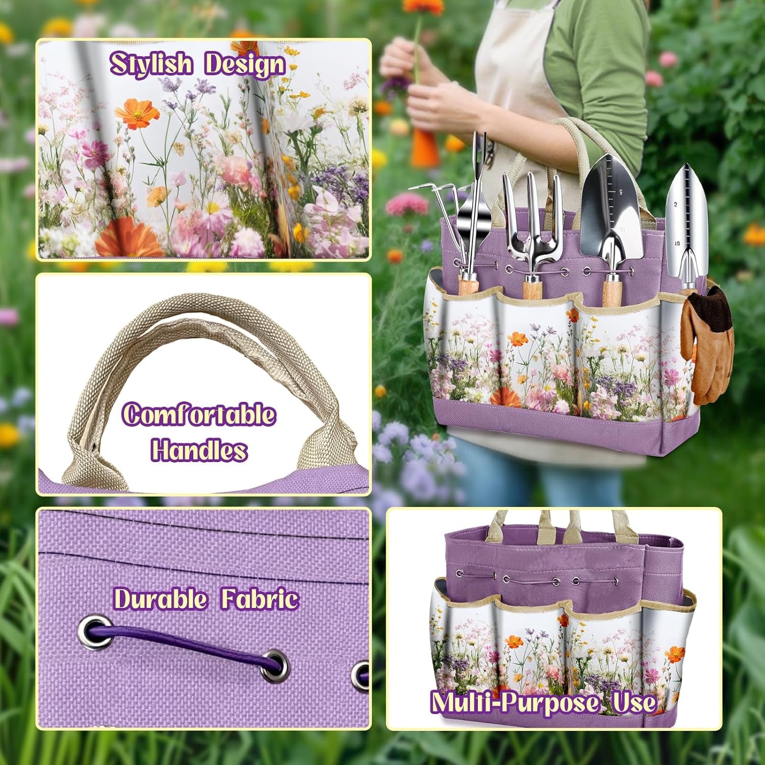 Gardening Tools 9-Piece Heavy-Duty Garden Tools Set