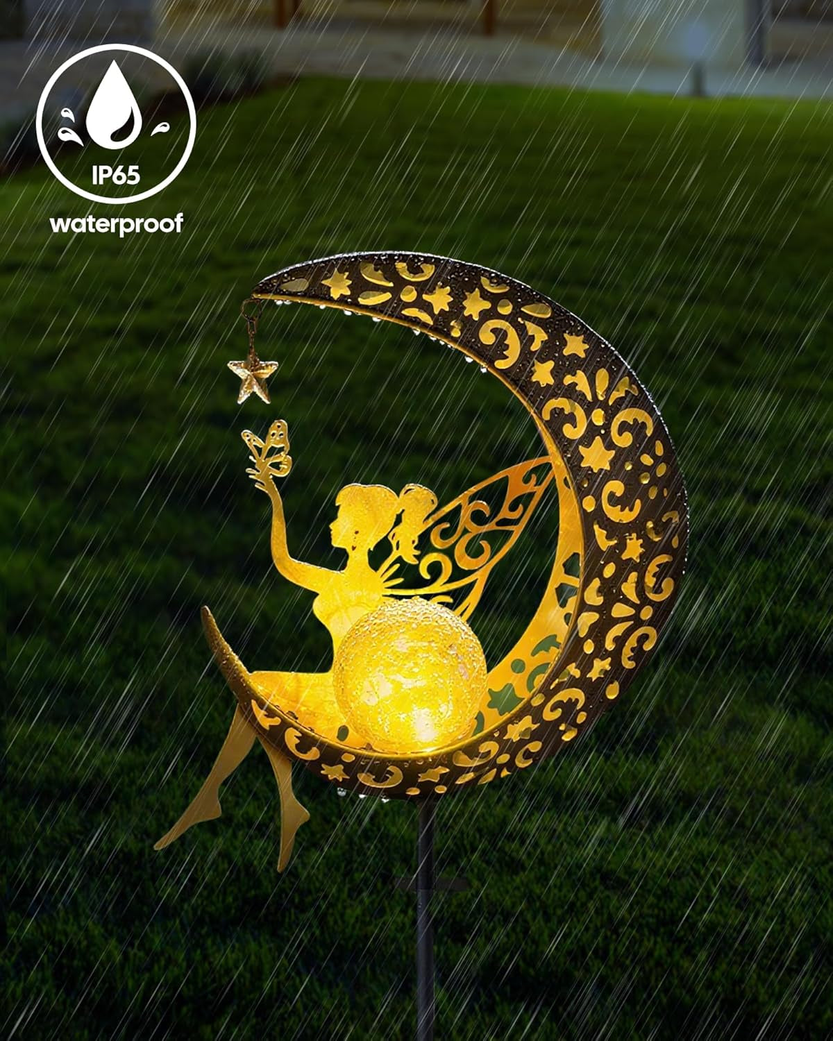 Solar Garden Statues Outdoor Decor