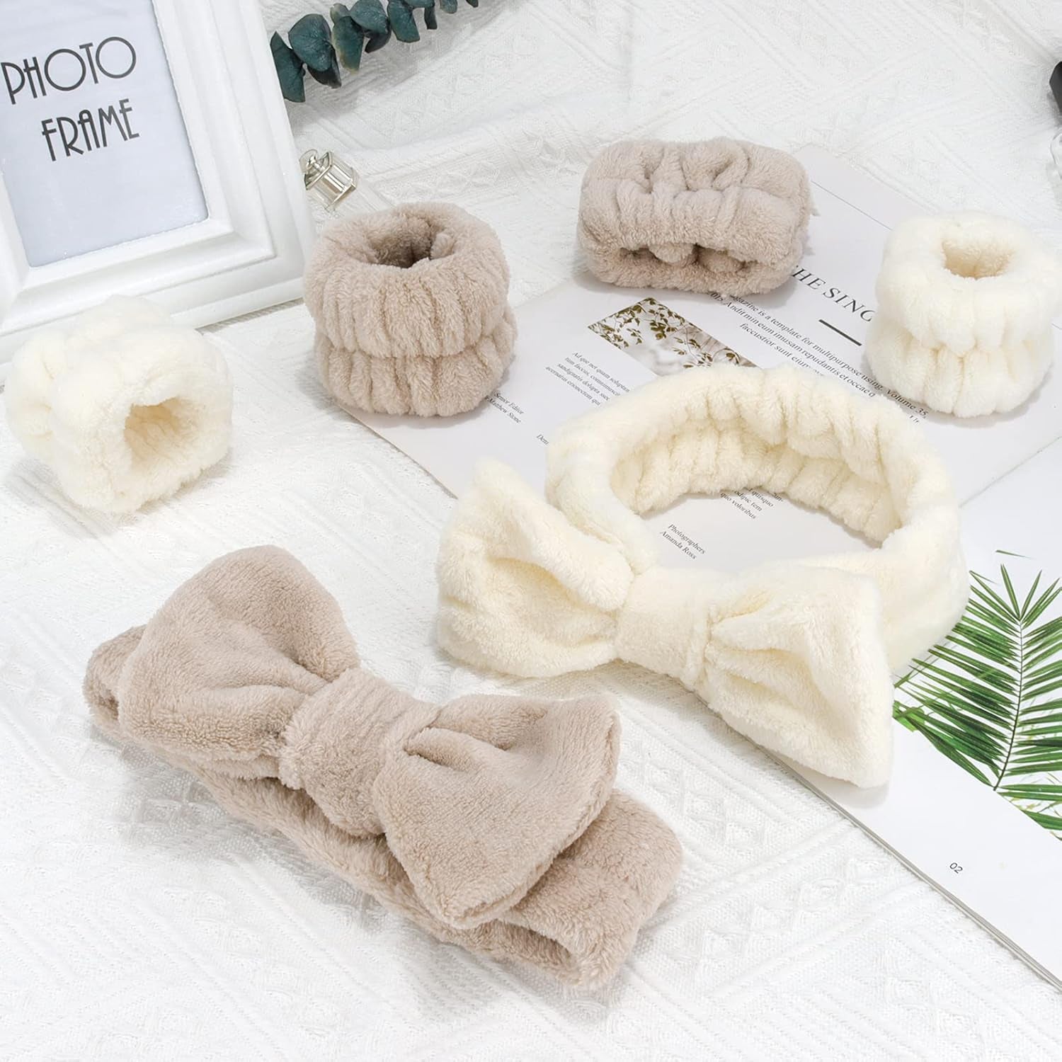 6PCS Spa Headband and Wristbands Set