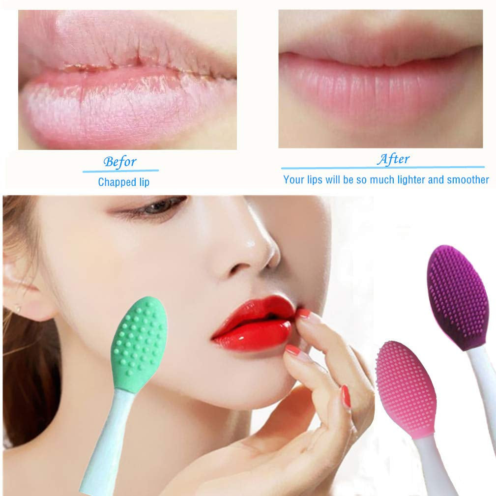 3 Pcs Lip Scrub Brush,Lip Scrubber Exfoliator