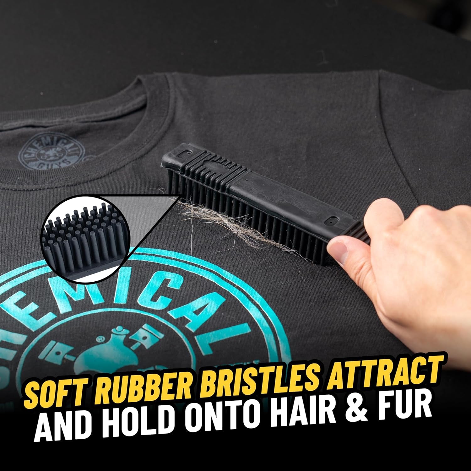 Professional Rubber Pet Hair Removal Brush