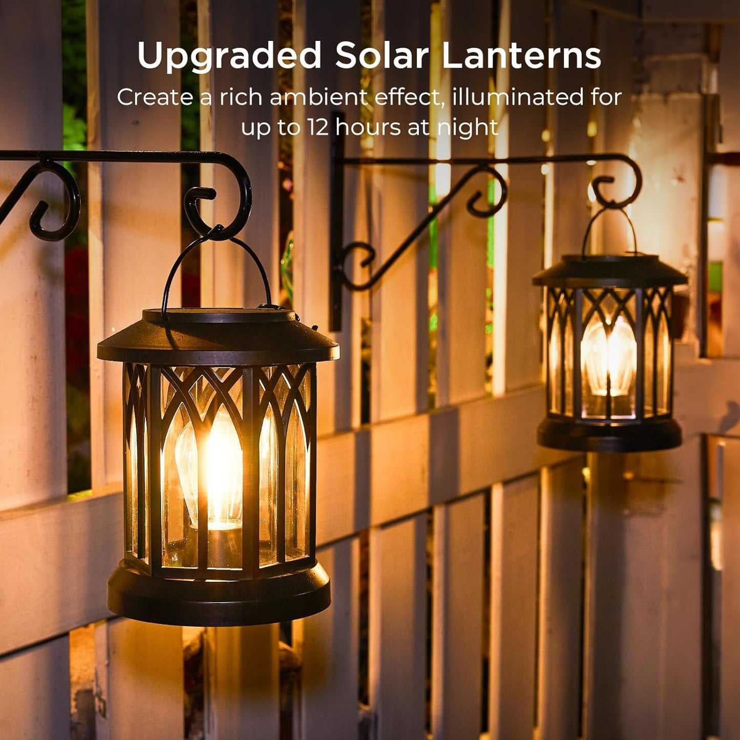 Solar Lanterns Outdoor Waterproof, Upgraded Bright
