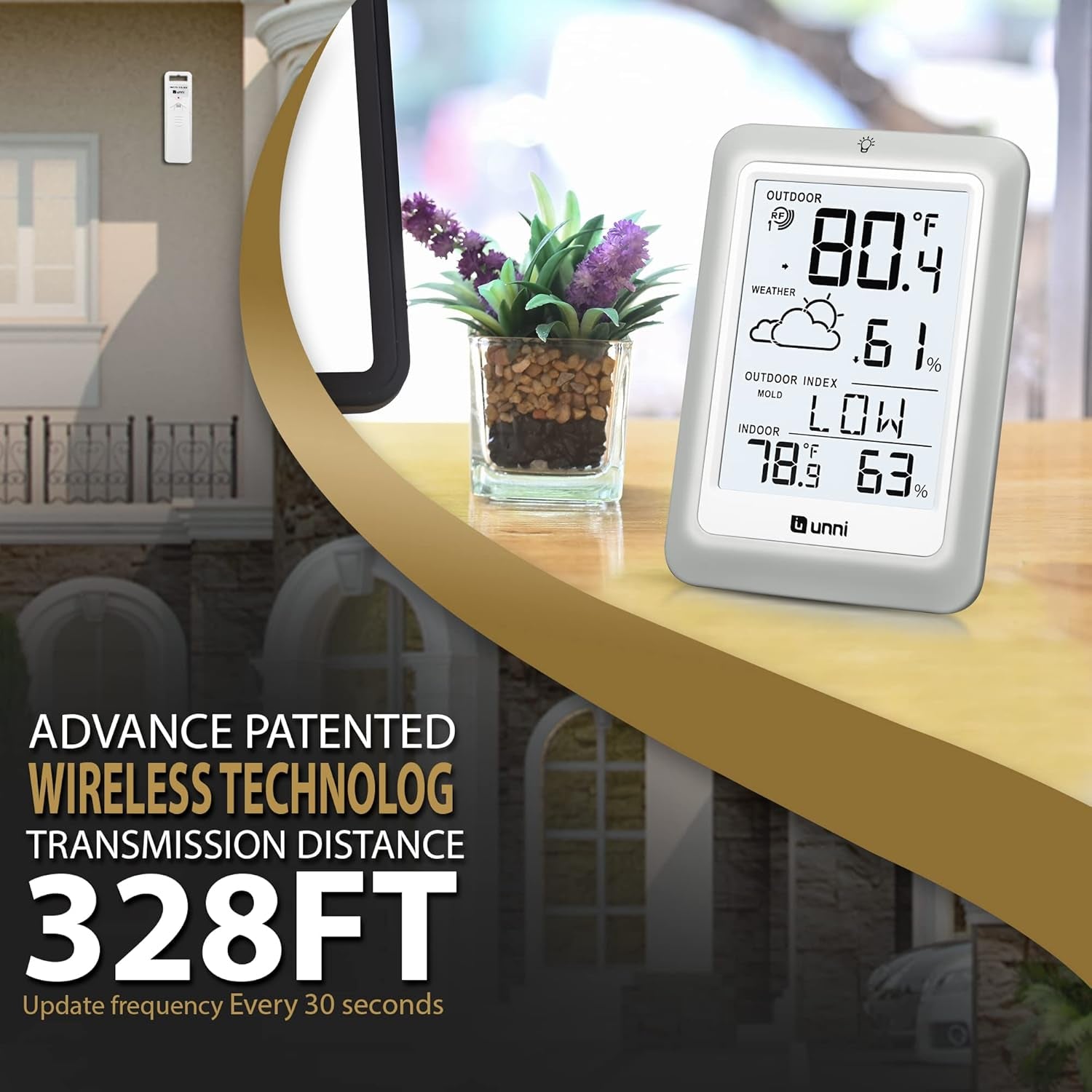 Indoor Outdoor Thermometer Hygrometer Wireless Weather Station