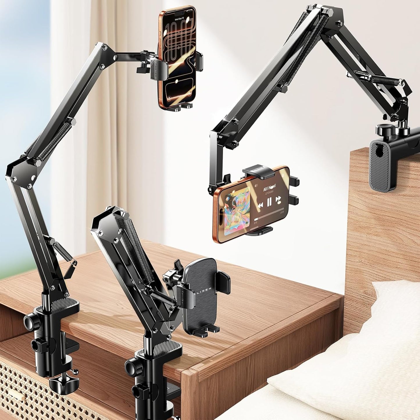 Gooseneck Phone Holder for Bed Desk