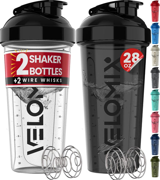 2 Pack 28Oz Protein Shaker Bottles