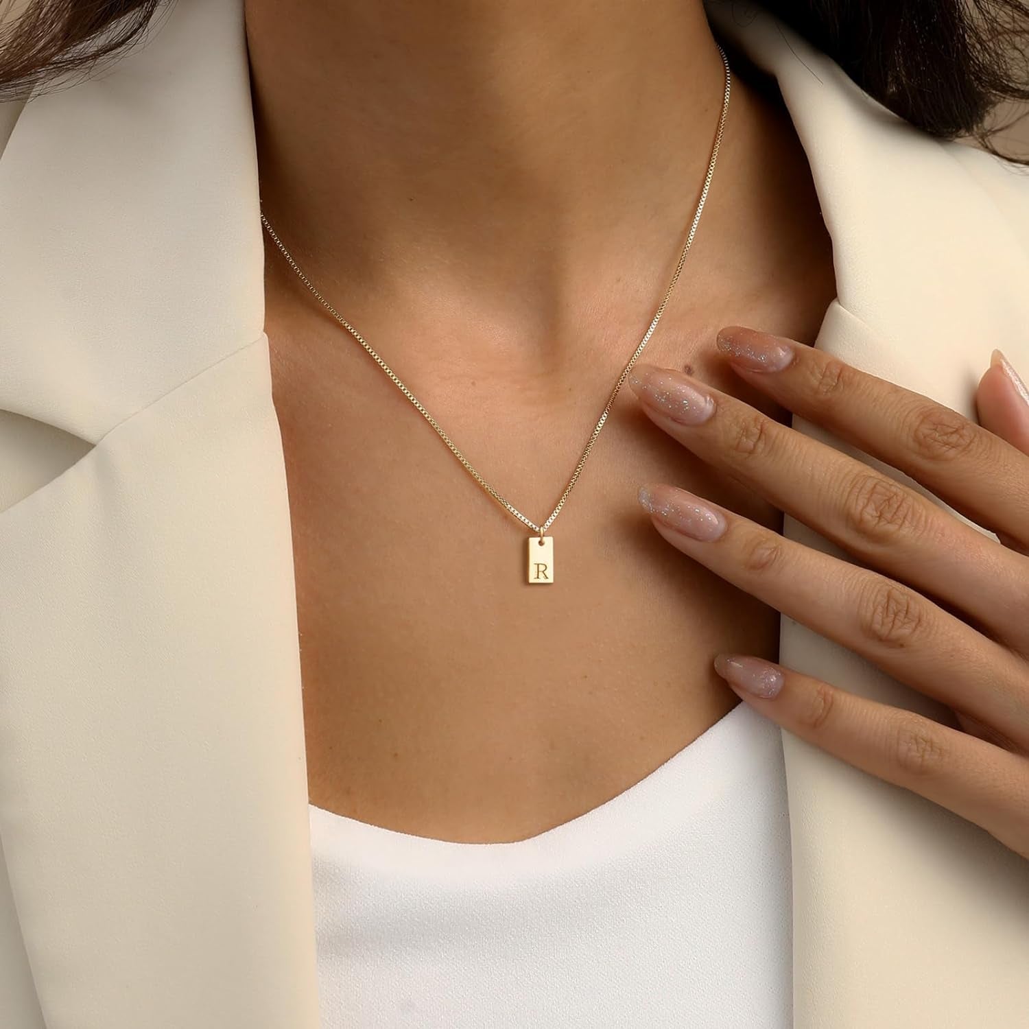 Initial Necklaces for Women 14K Gold