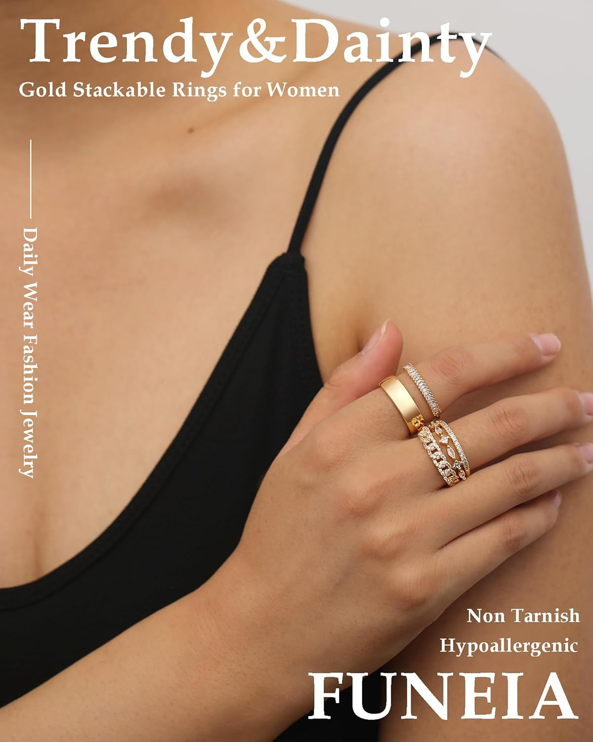 Stackable Gold Rings for Women