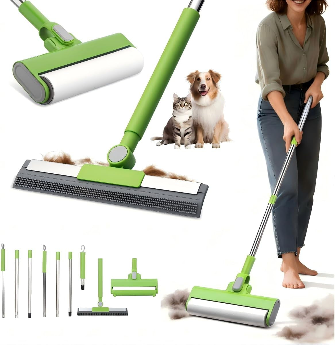 Pet Hair Remover Kit - Including Carpet Rake