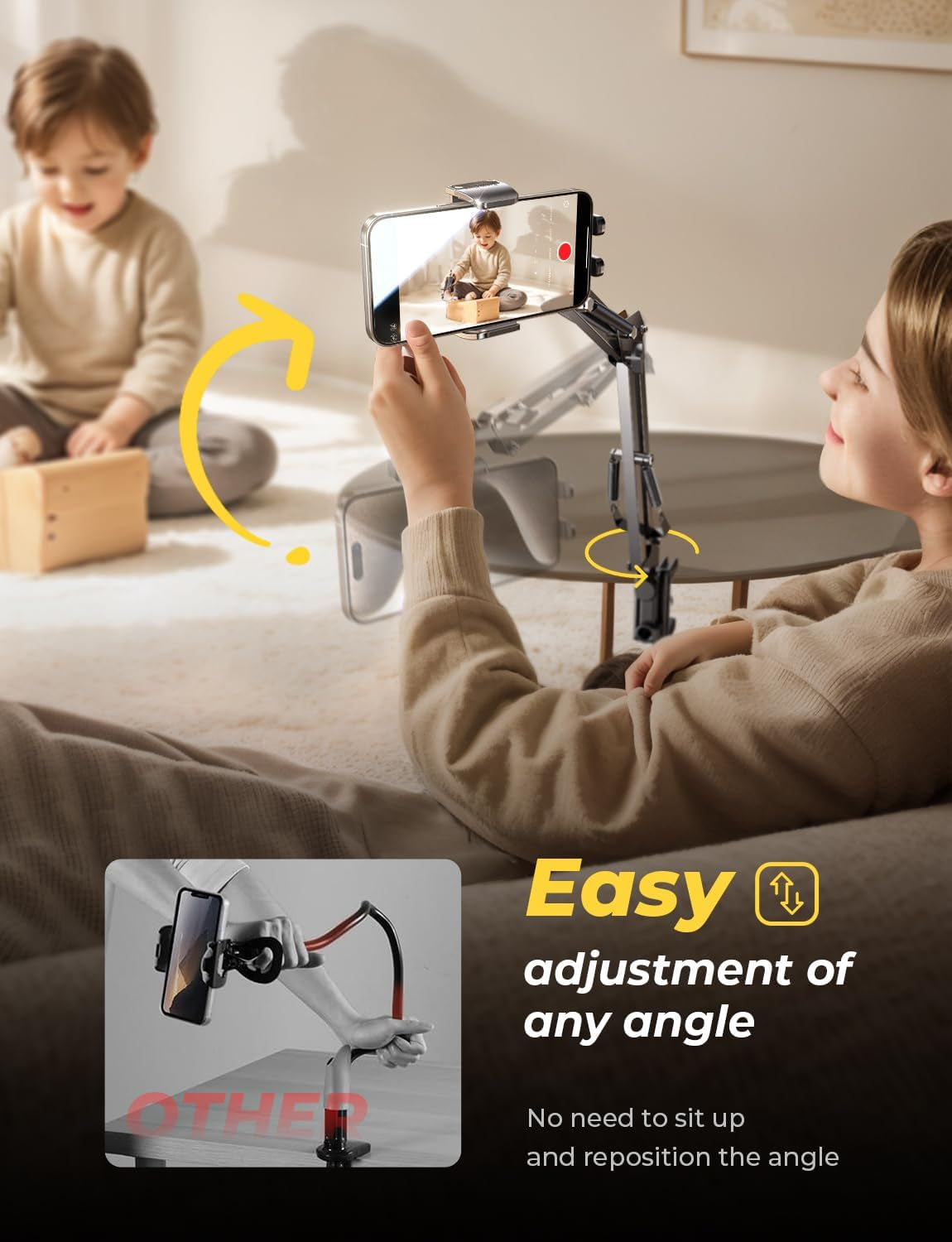 Gooseneck Phone Holder for Bed Desk