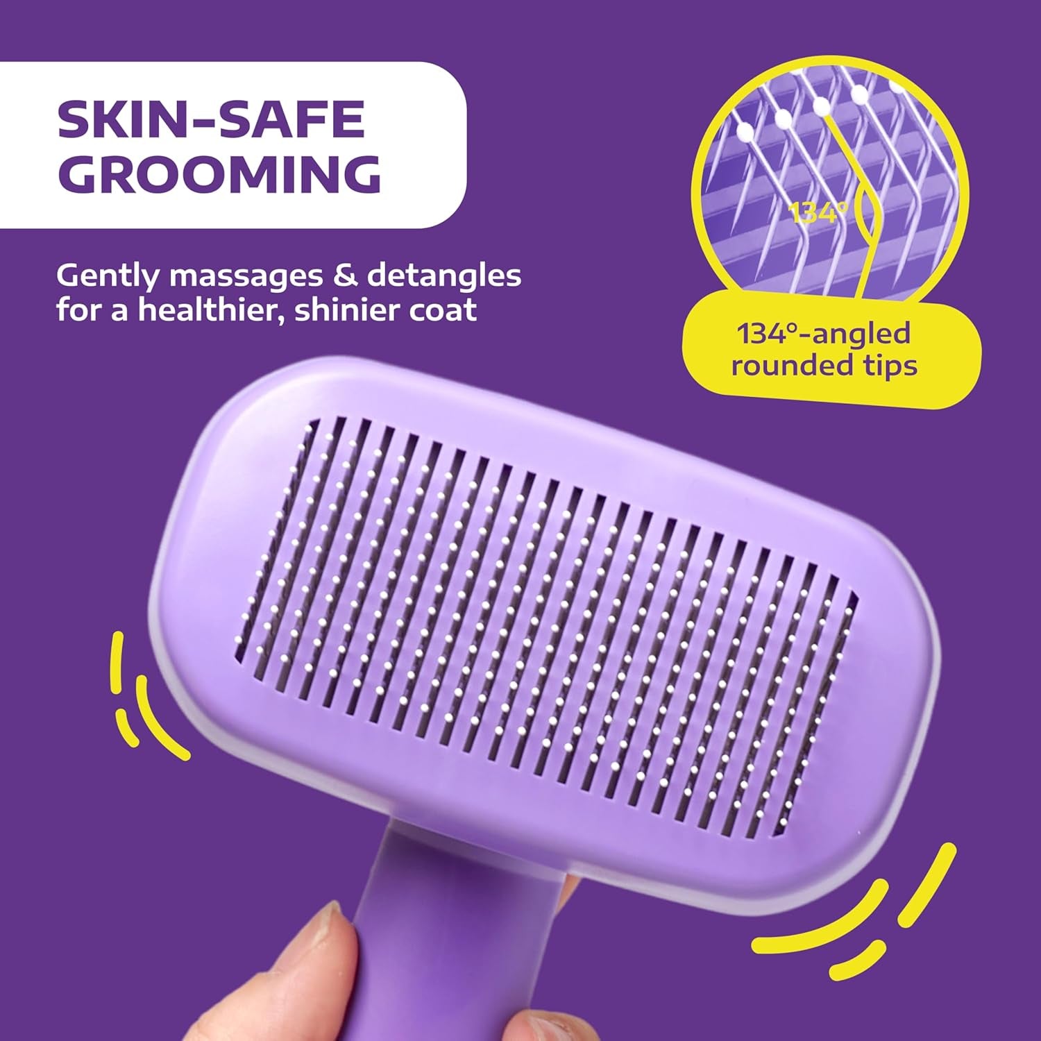 Self Cleaning Slicker Brush for Dogs and Cats
