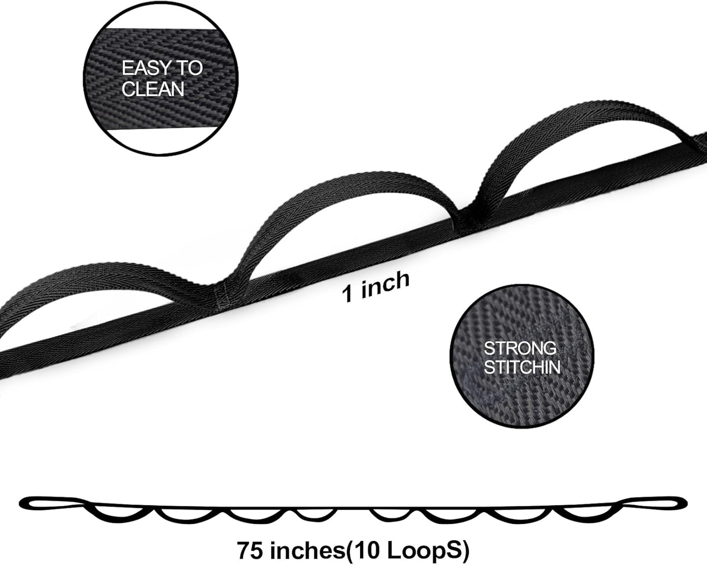 Premium Durable Stretch Straps with Loops