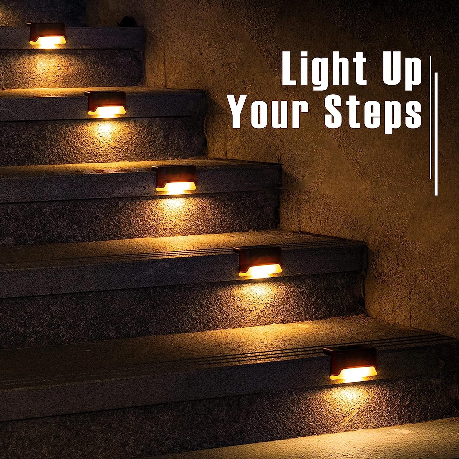 Led Solar Deck Lights, 16 Pack Waterproof for Outdoor Stairs