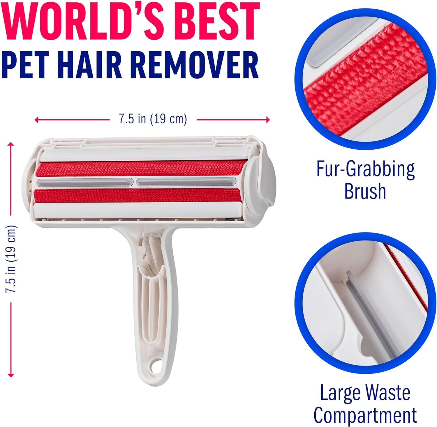 Pet Hair Remover – Original Size Reusable Lint Roller