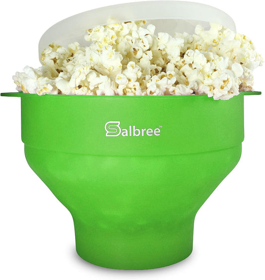 The Original  Microwave Popcorn Popper, Silicone Popcorn Maker, Collapsible Microwavable Bowl - Hot Air Popper - No Oil Required - the Most Colors Available (Green)