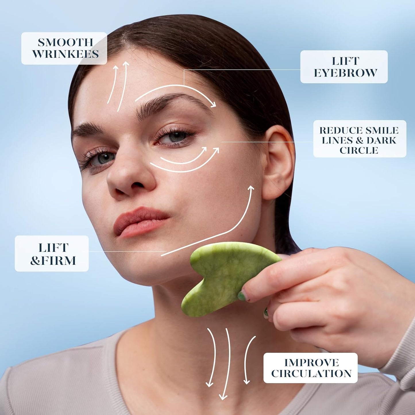 Icyme Ice Roller for Face and Gua Sha Facial Tool Set
