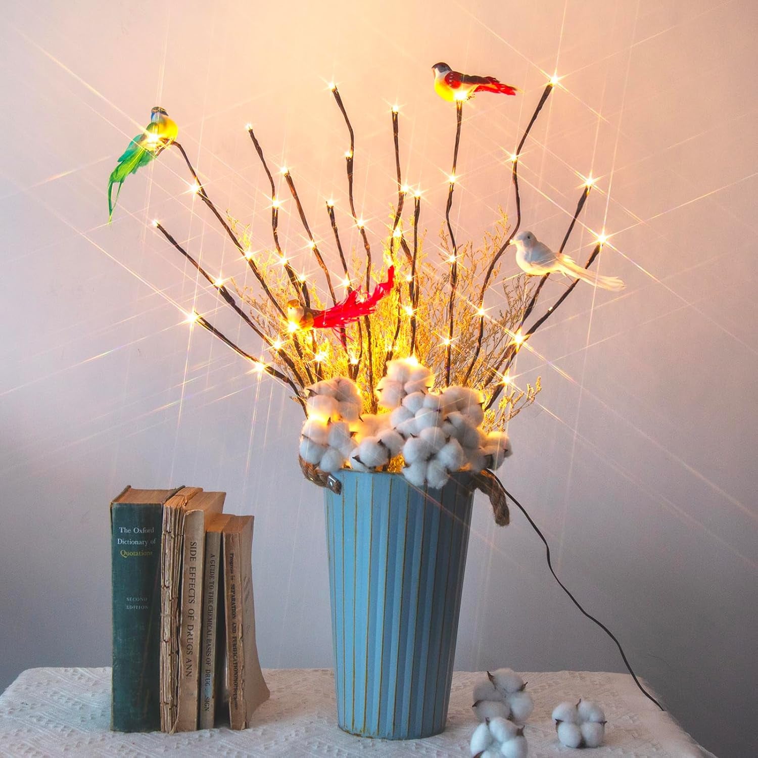 3PK Brown Lighted Twig Branches Pathway Light