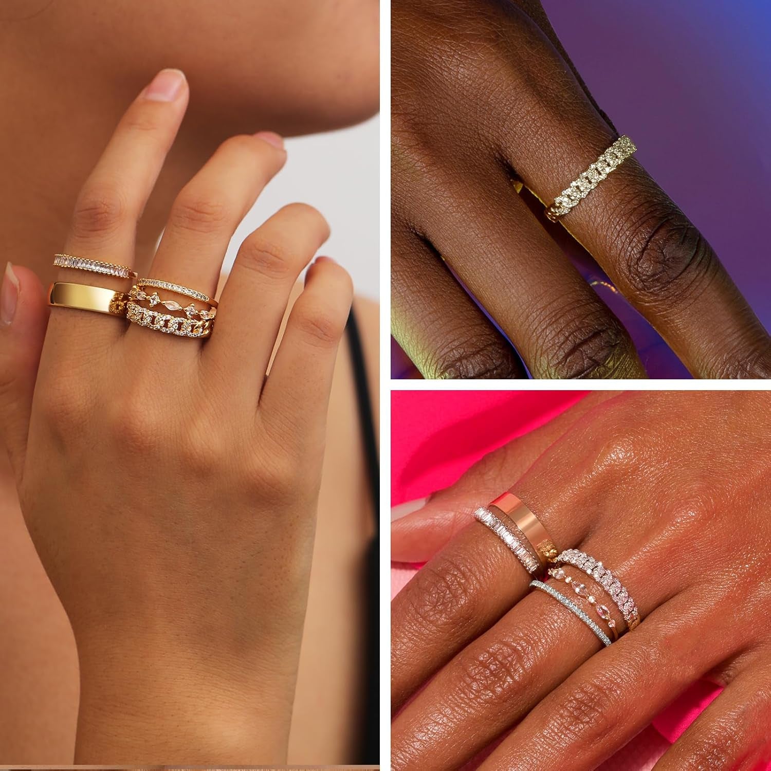 Stackable Gold Rings for Women