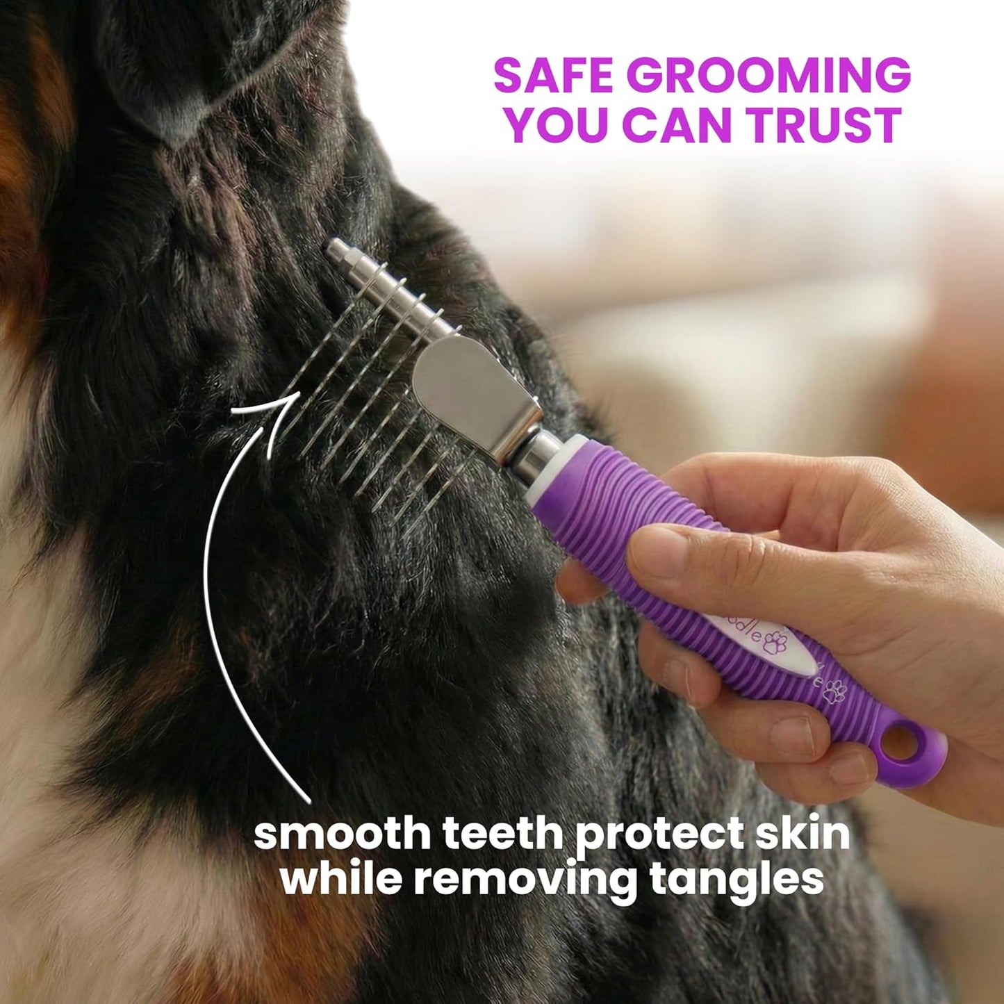 Poodle Dematting Fur Rake Comb Brush
