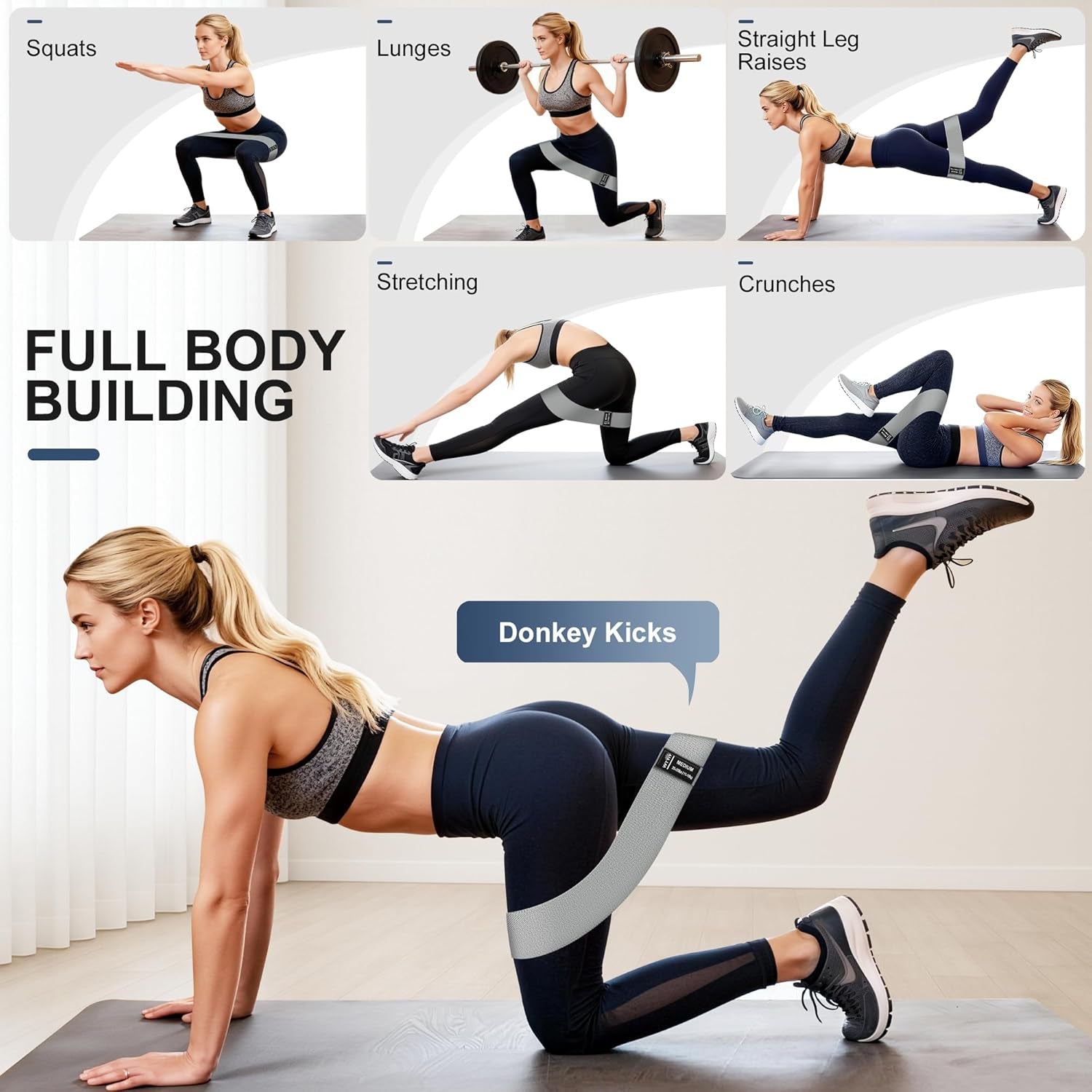 Fabric Resistance Bands for Working Out