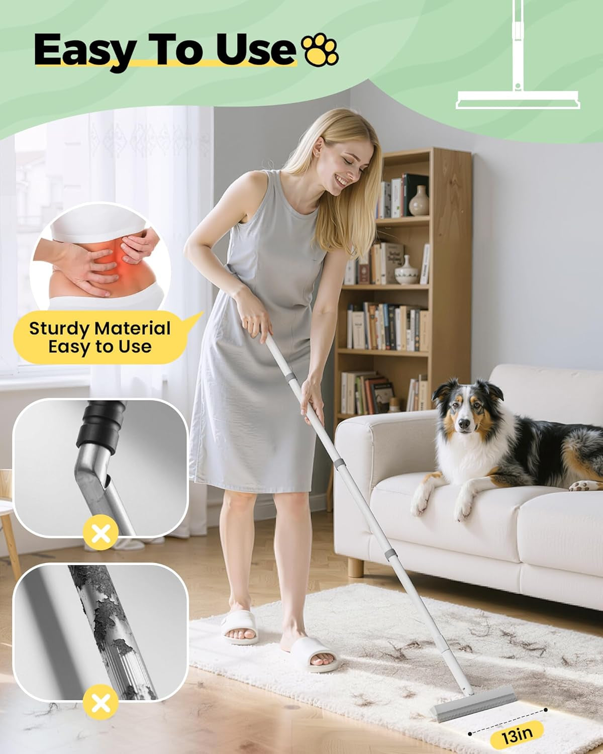 Carpet Rake for Pet Hair Removal Tool