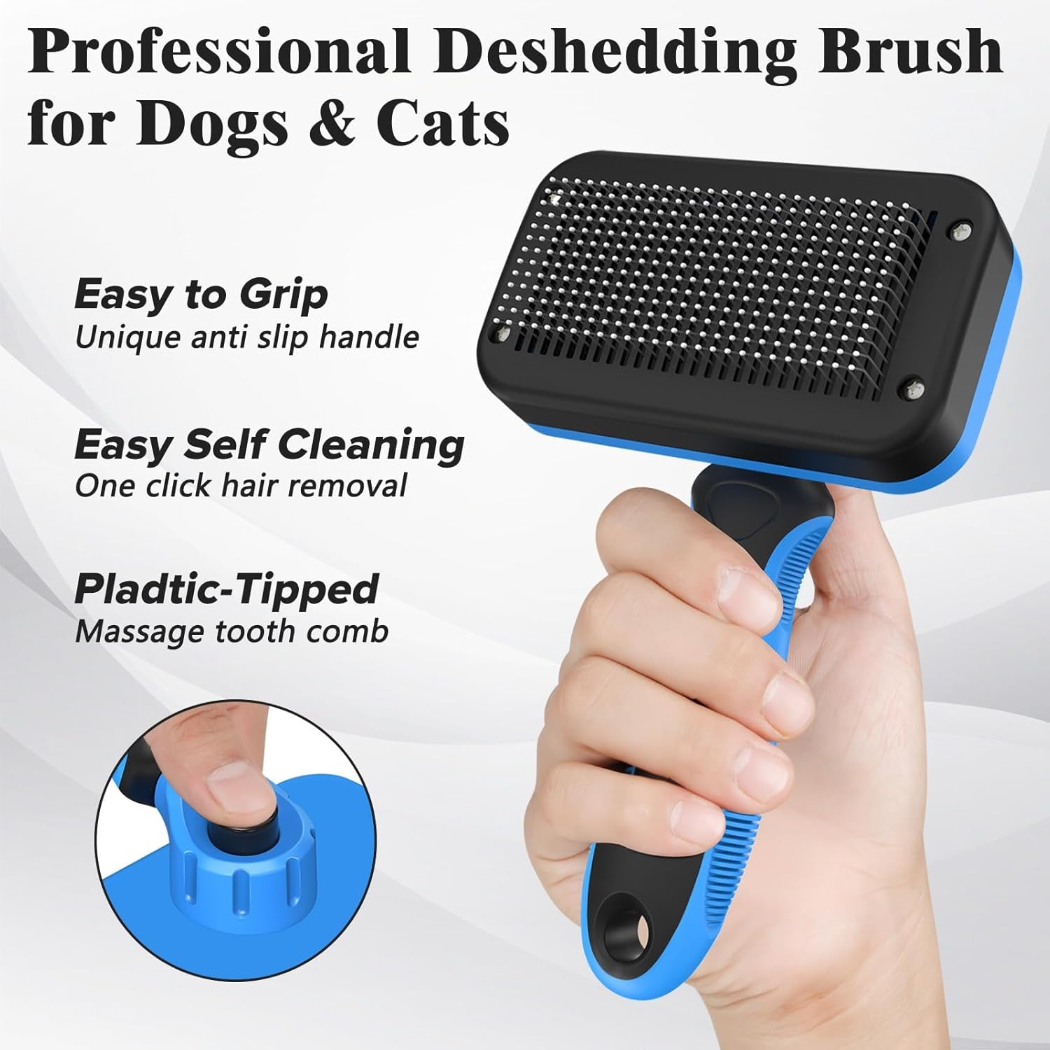 2PCS Self Cleaning Slicker Brush & Dog Comb