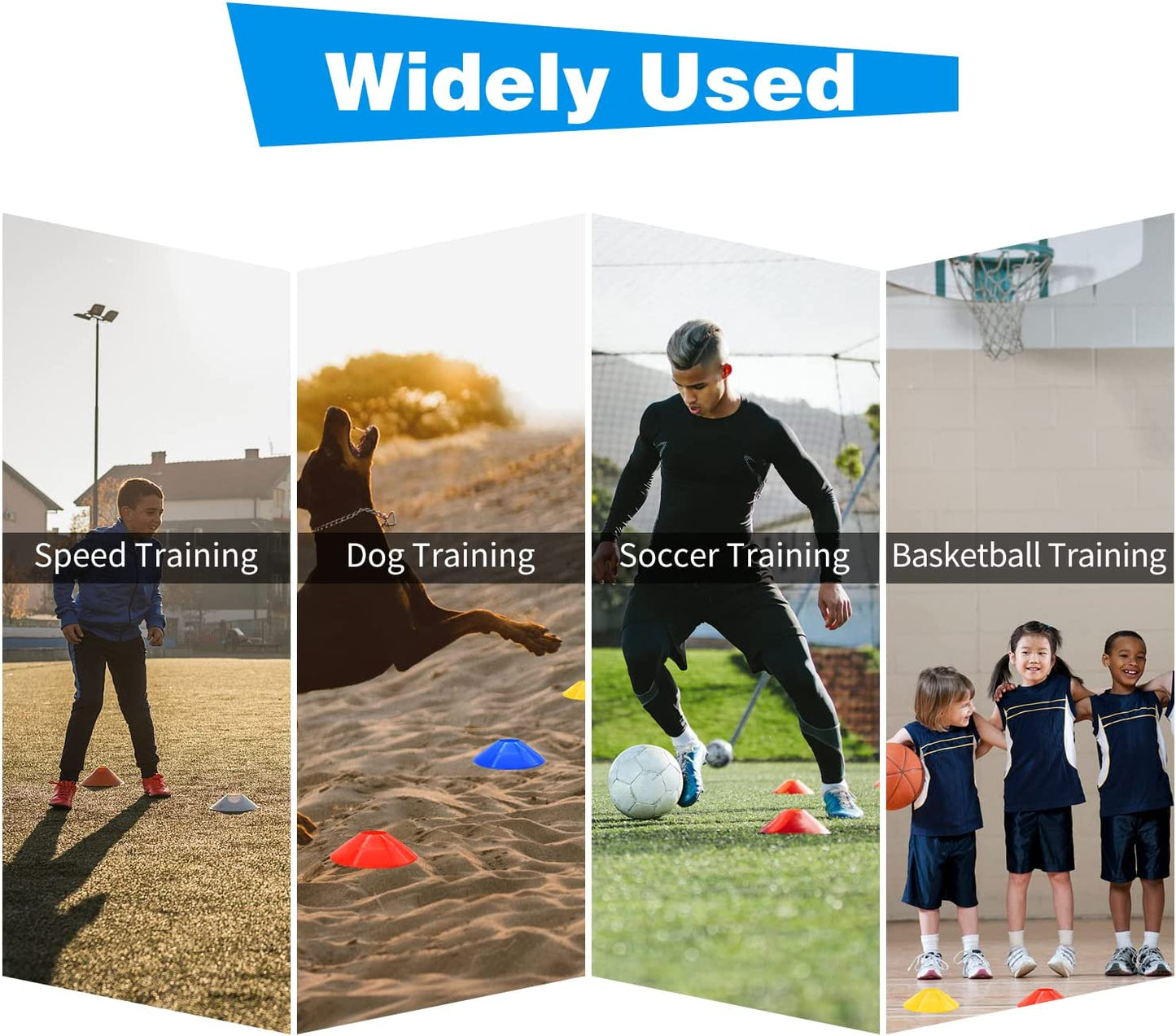 25/50/100Pcs Disc Cones, Agility Soccer Cones