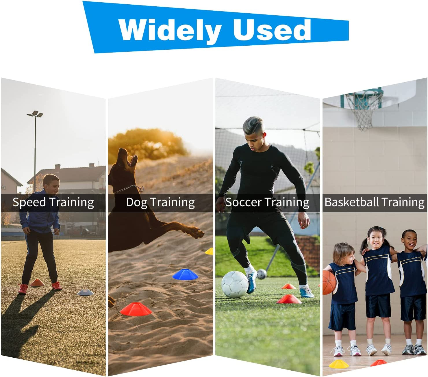 25/50/100Pcs Disc Cones, Agility Soccer Cones