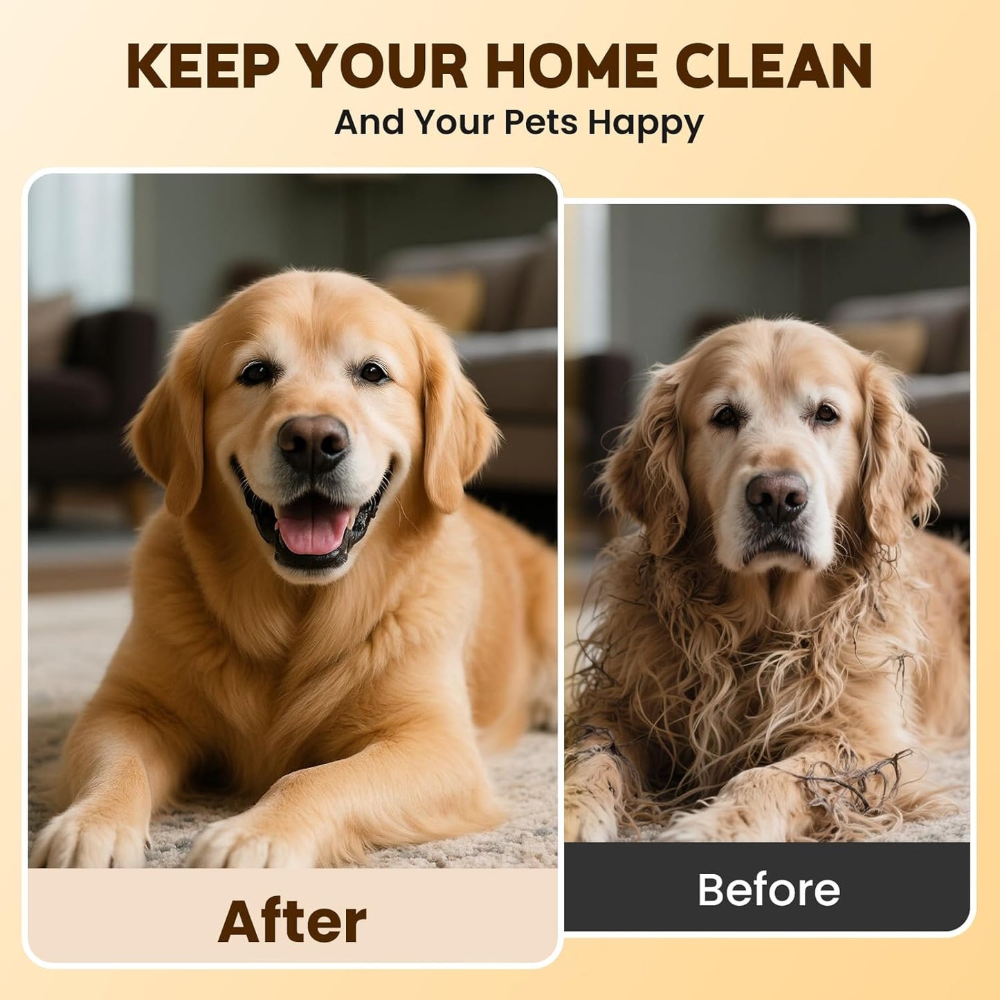 Deshedding Dog Brush & Pet Hair Remover Comb