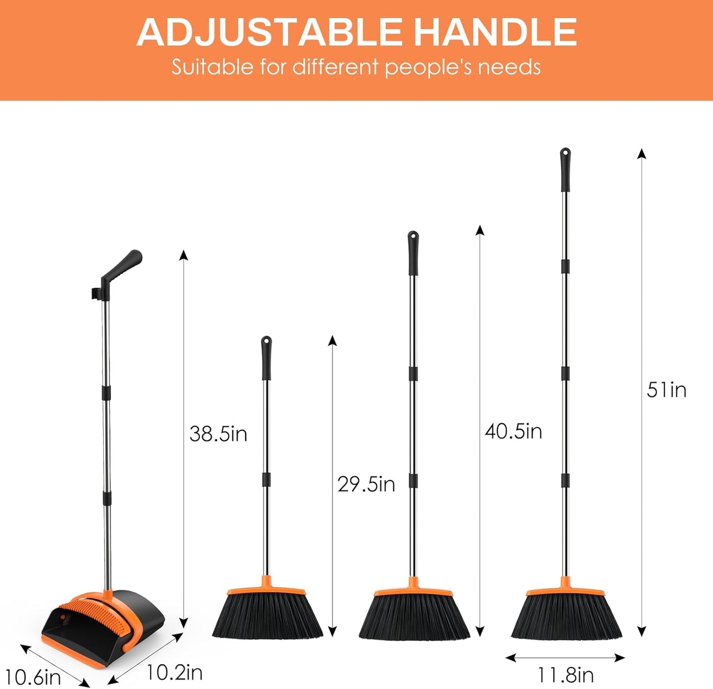 Broom and Dustpan Set for Home