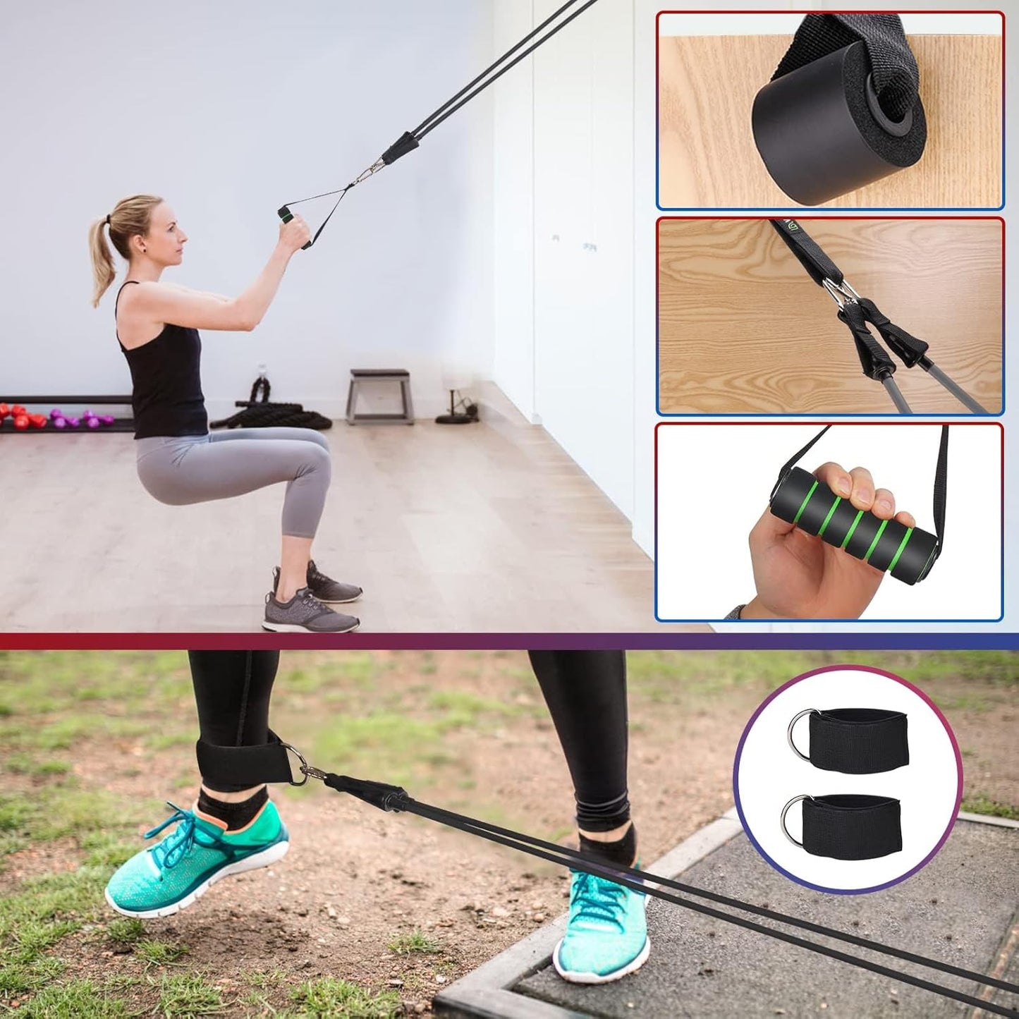 Exercise Resistance Bands with Handles for Working Out