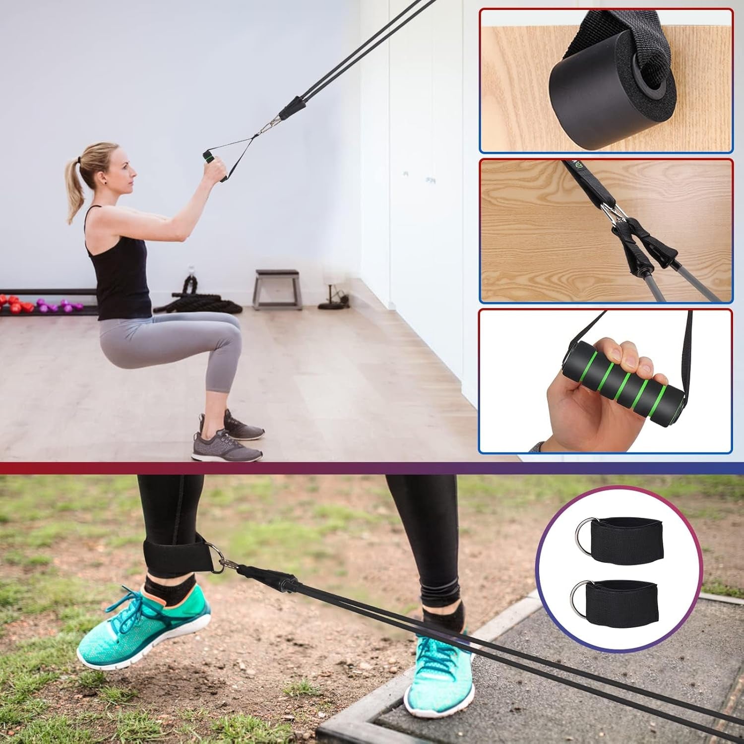 Exercise Resistance Bands with Handles for Working Out