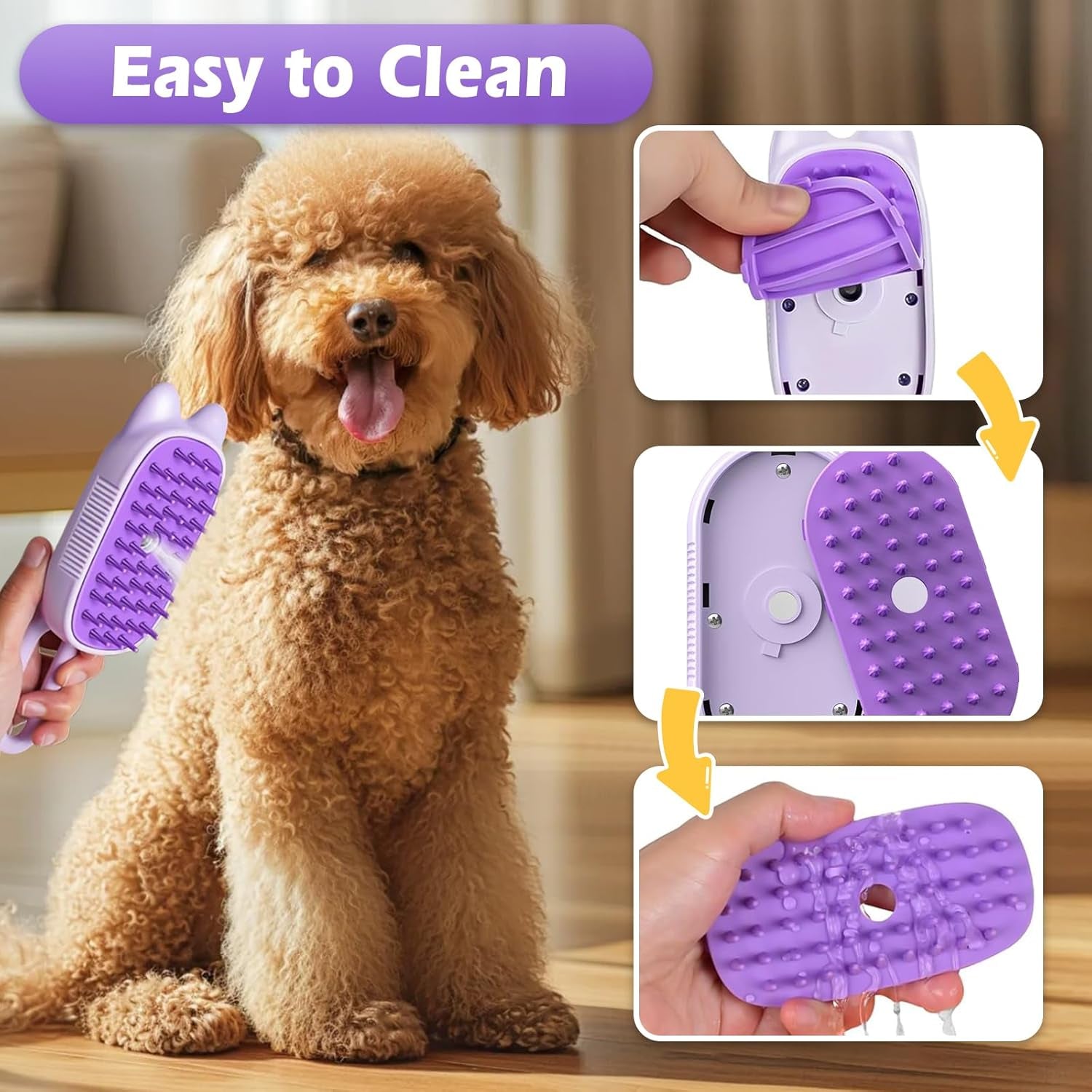 Pet Steam Brush for Dogs and Cats