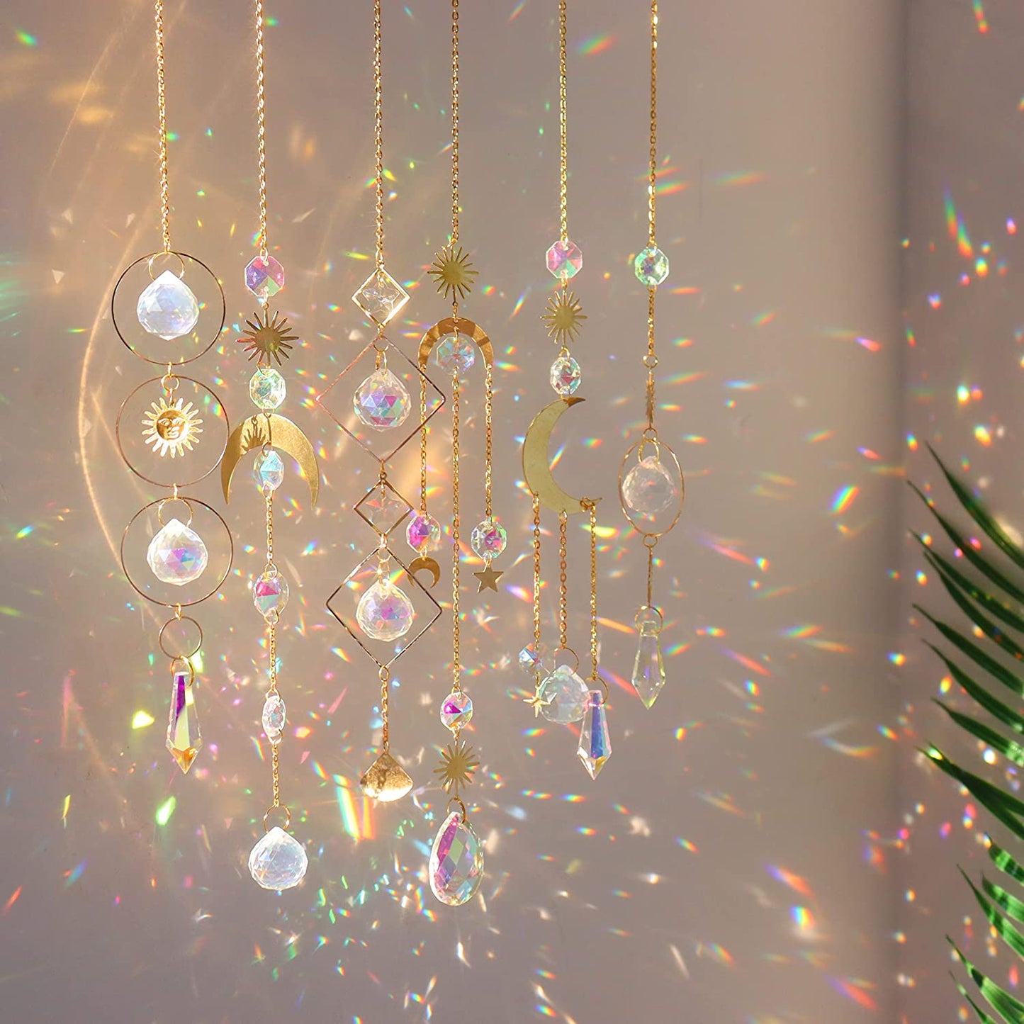 6Pieces Colorful Crystals Suncatcher