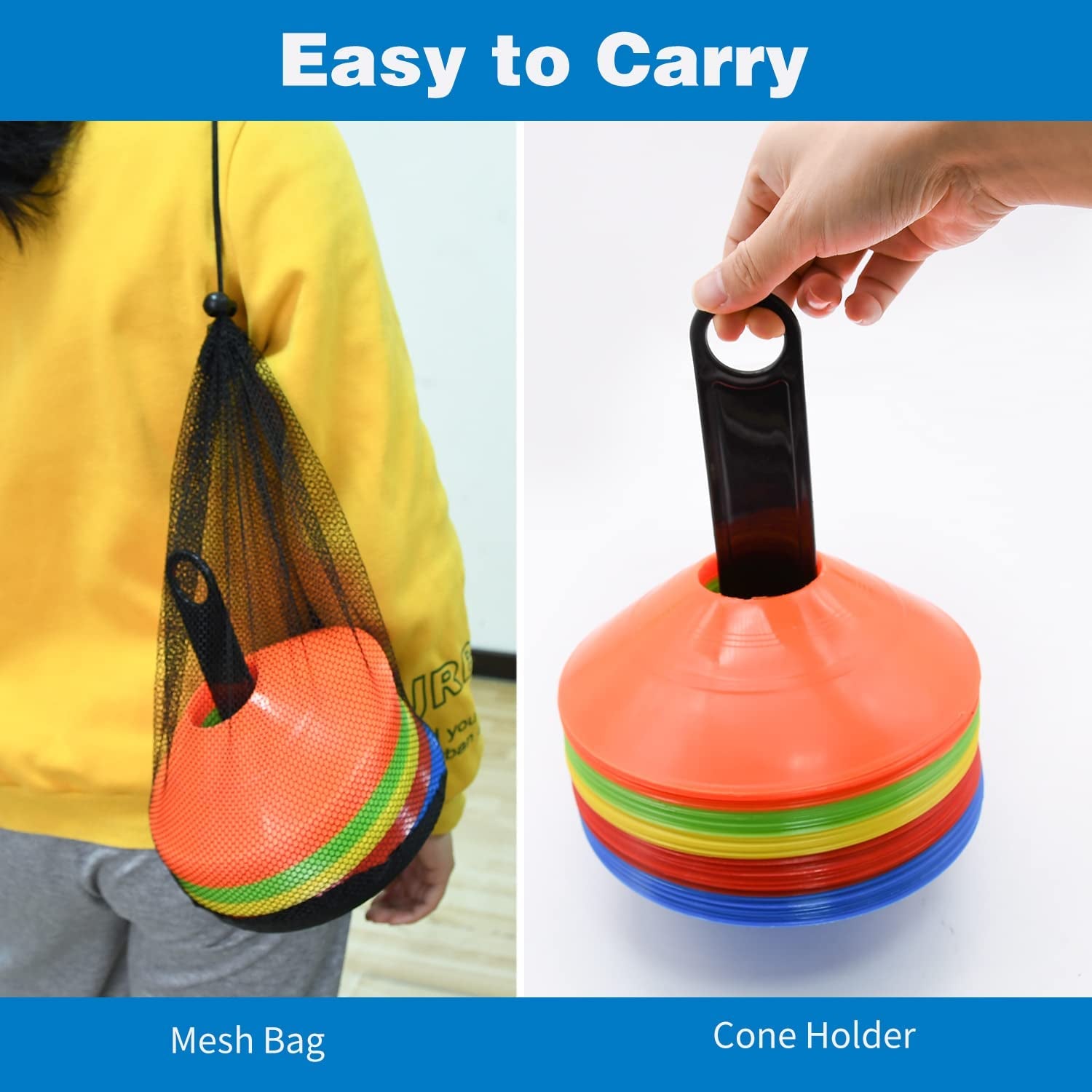 25/50/100Pcs Disc Cones, Agility Soccer Cones