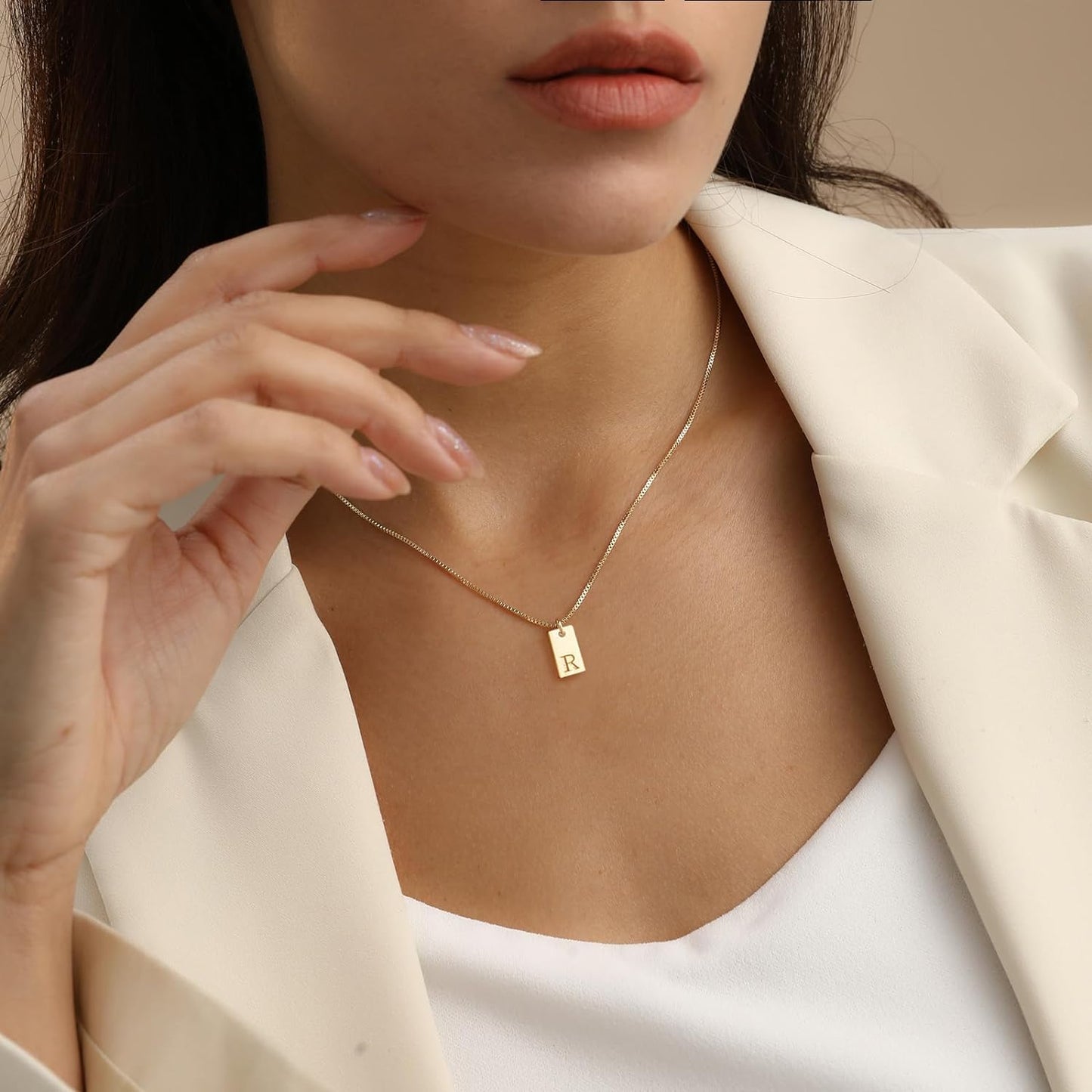Initial Necklaces for Women 14K Gold