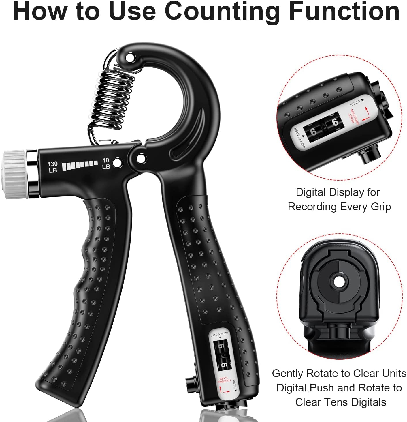 Hand Grip Strengthener 2 Pack Adjustable Resistance