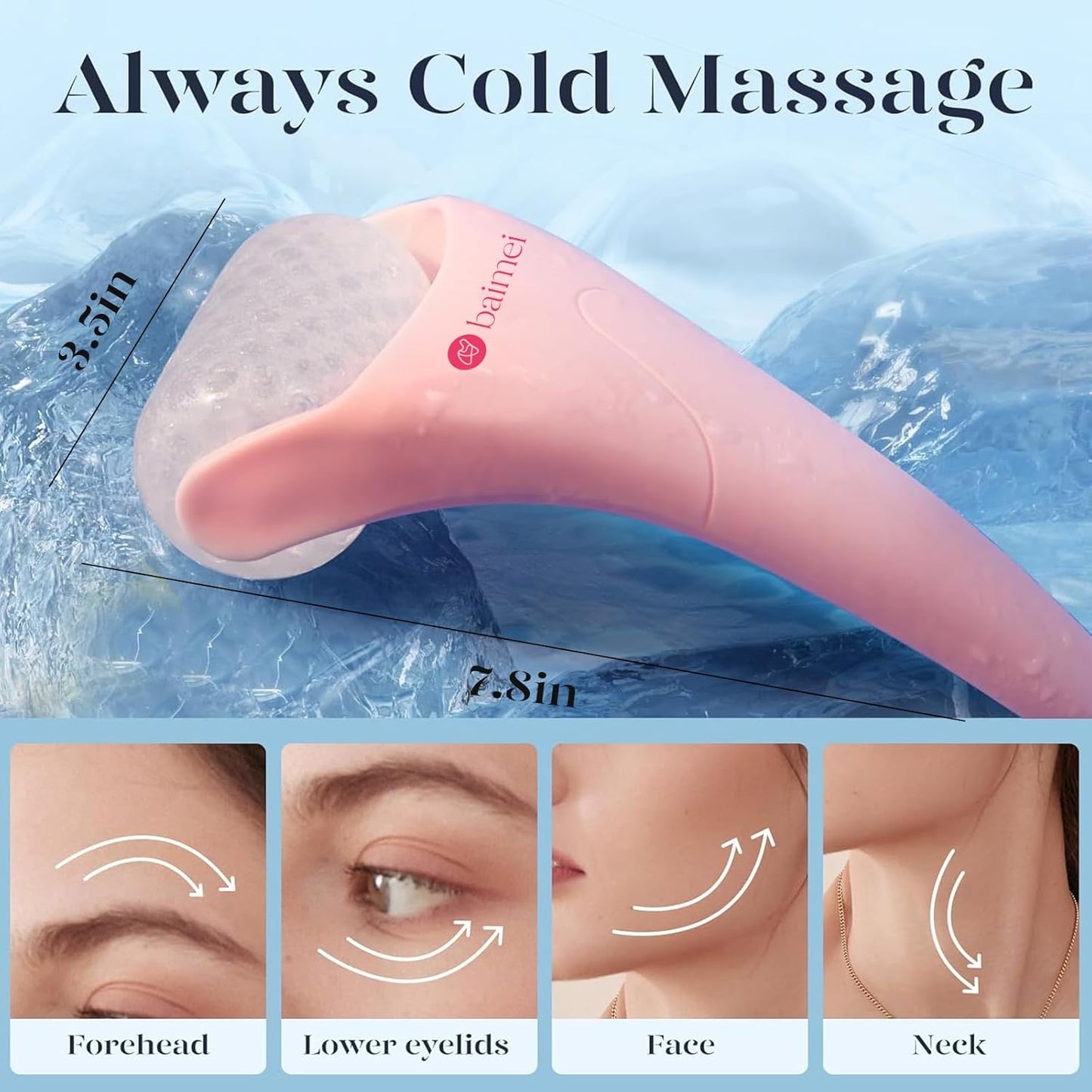 Icyme Ice Roller for Face and Gua Sha Facial Tool Set