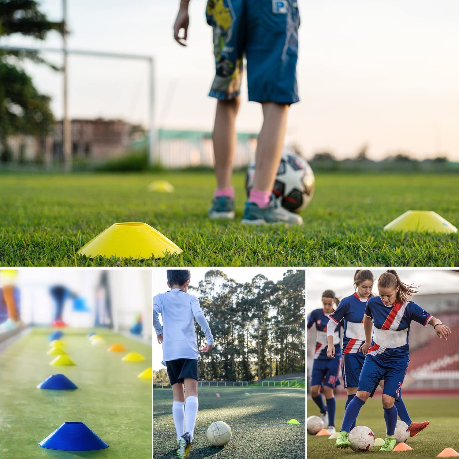25/50/100Pcs Disc Cones, Agility Soccer Cones