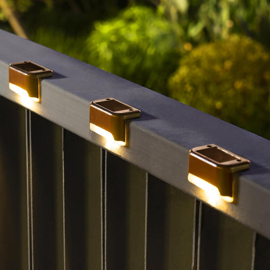 16 Pack Solar Step Lights Warm White