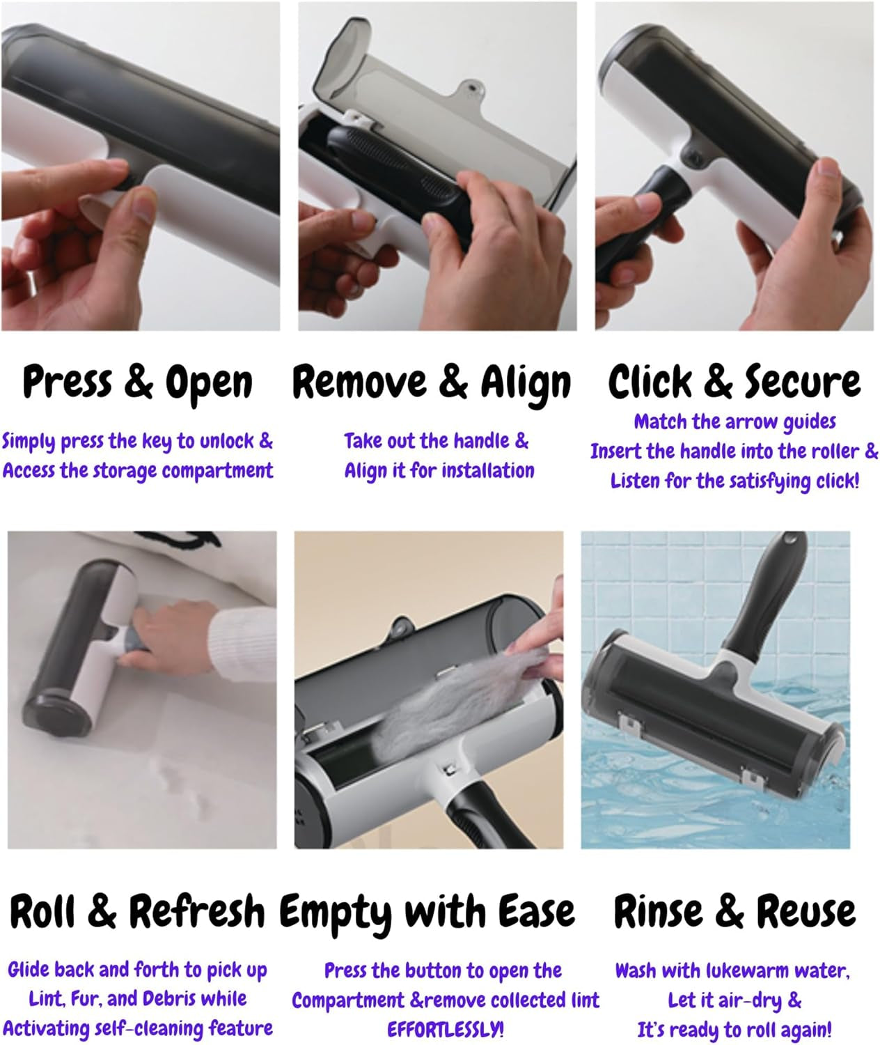 Home and Pet Lint Roller for Dog and Cat Hair Removal