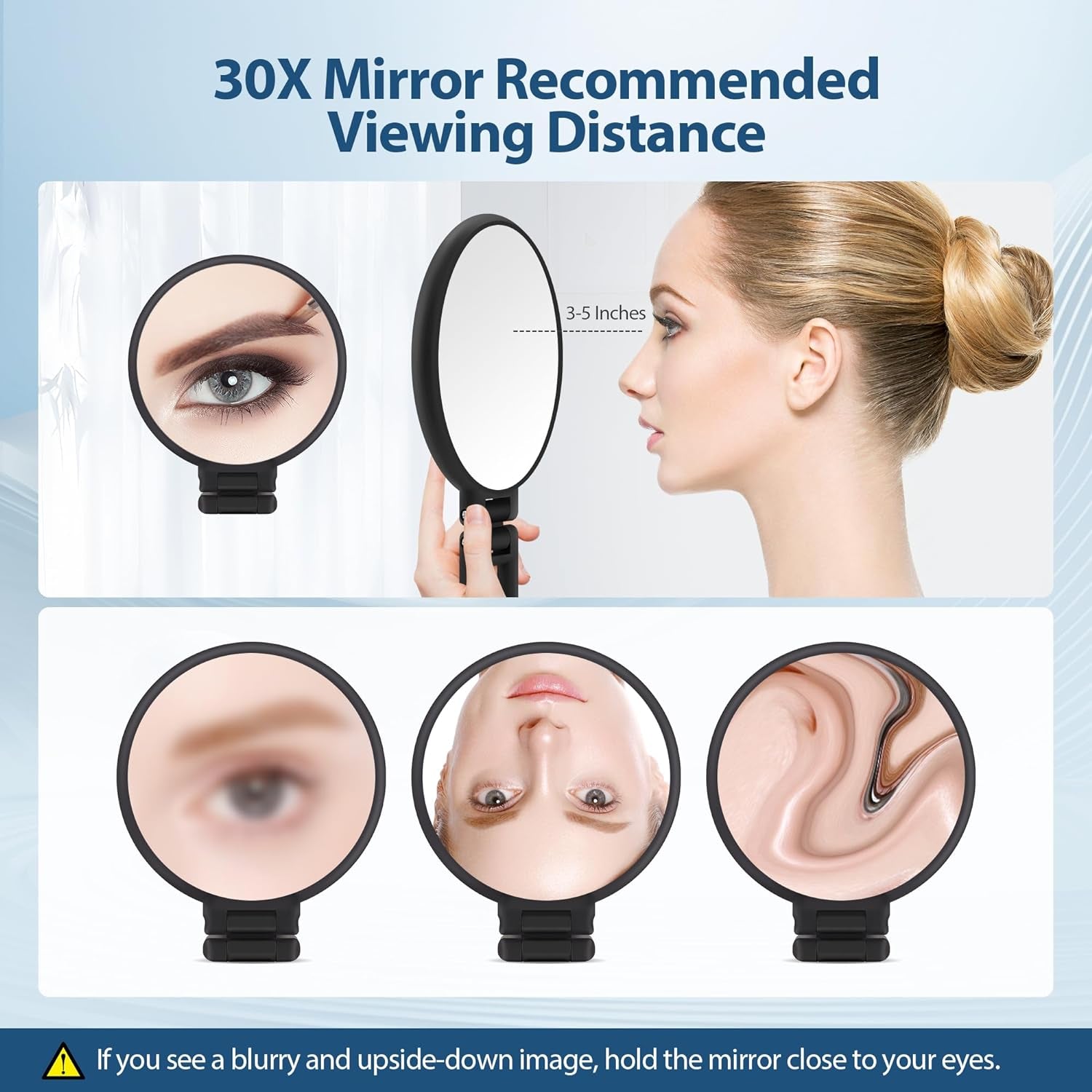 30X Magnifying Mirror, Hand Mirror