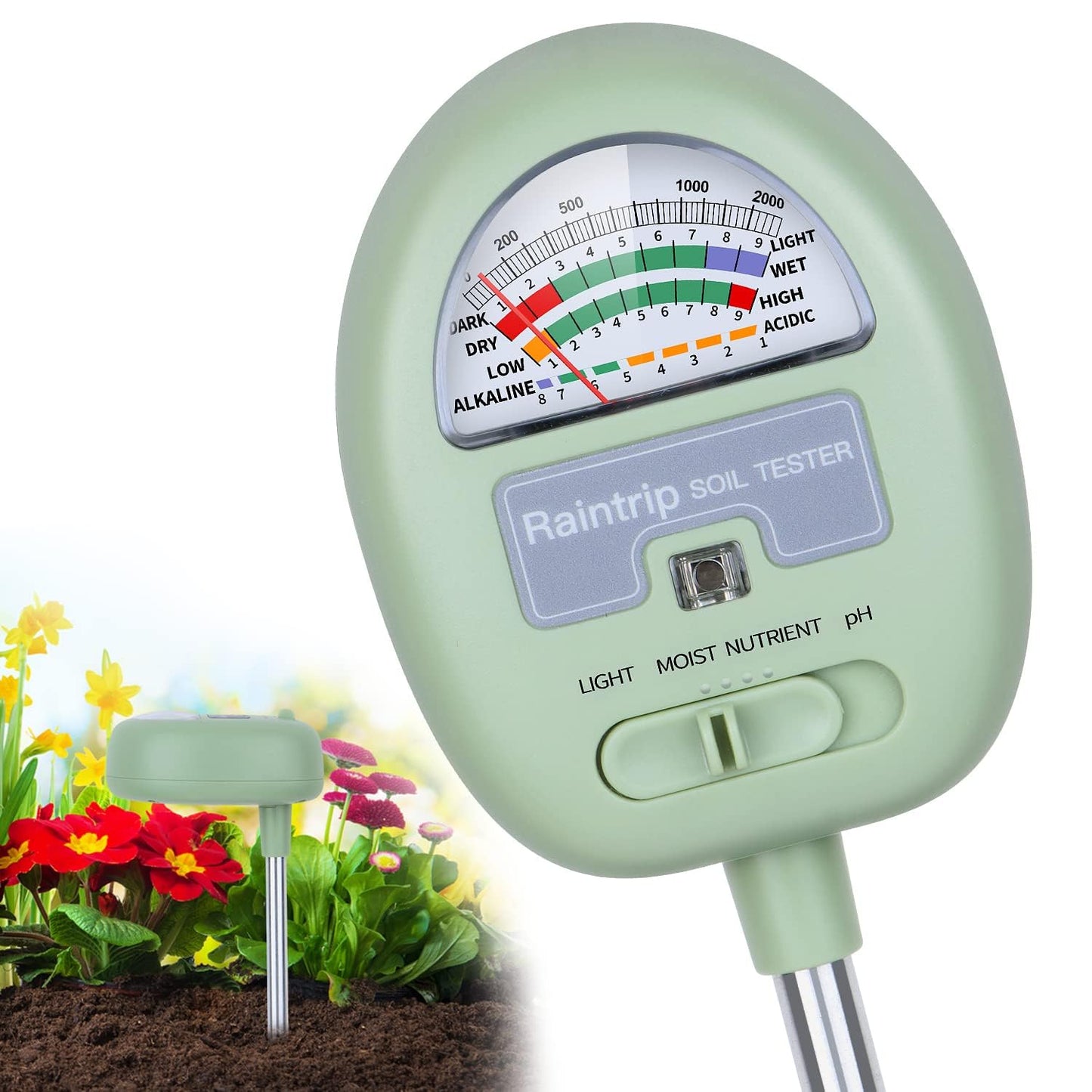 Soil Moisture Meter,4-In-1 Soil Ph Meter