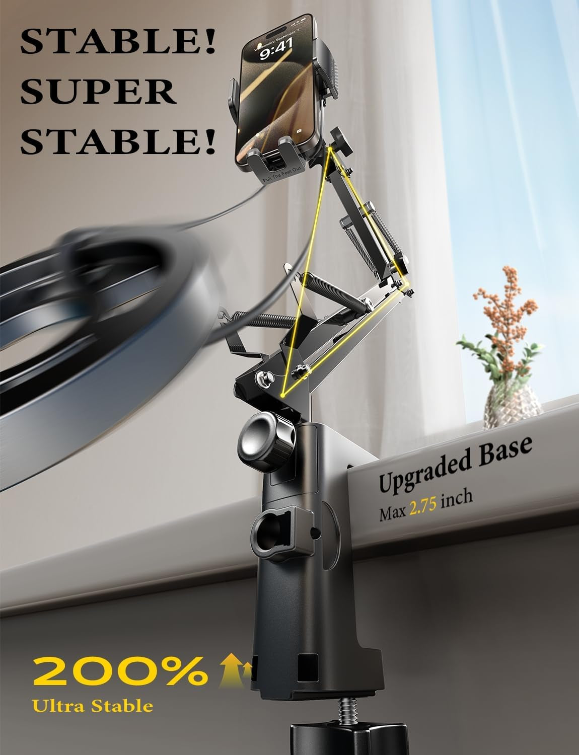 Gooseneck Phone Holder for Bed Desk