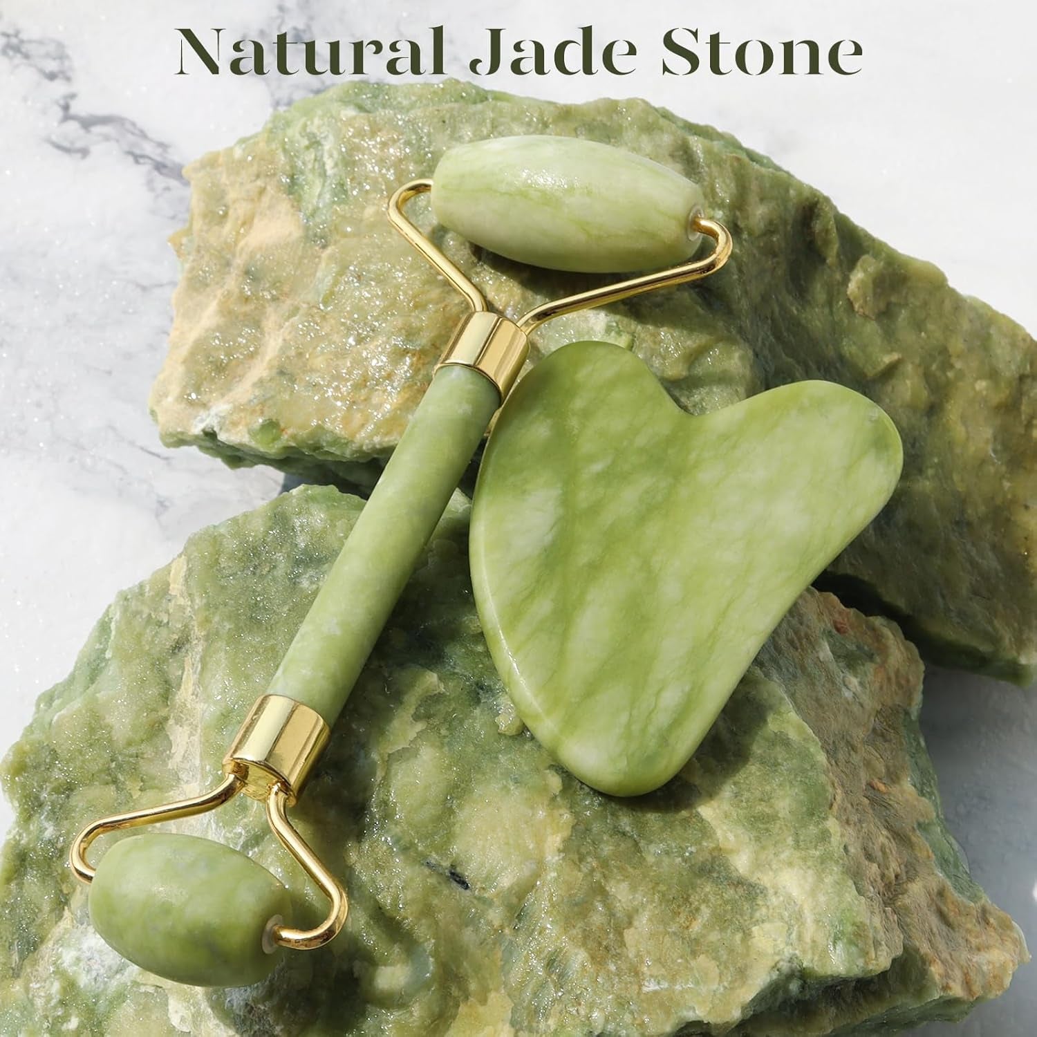 Icyme Gua Sha & Jade Roller Facial Tools Face Roller