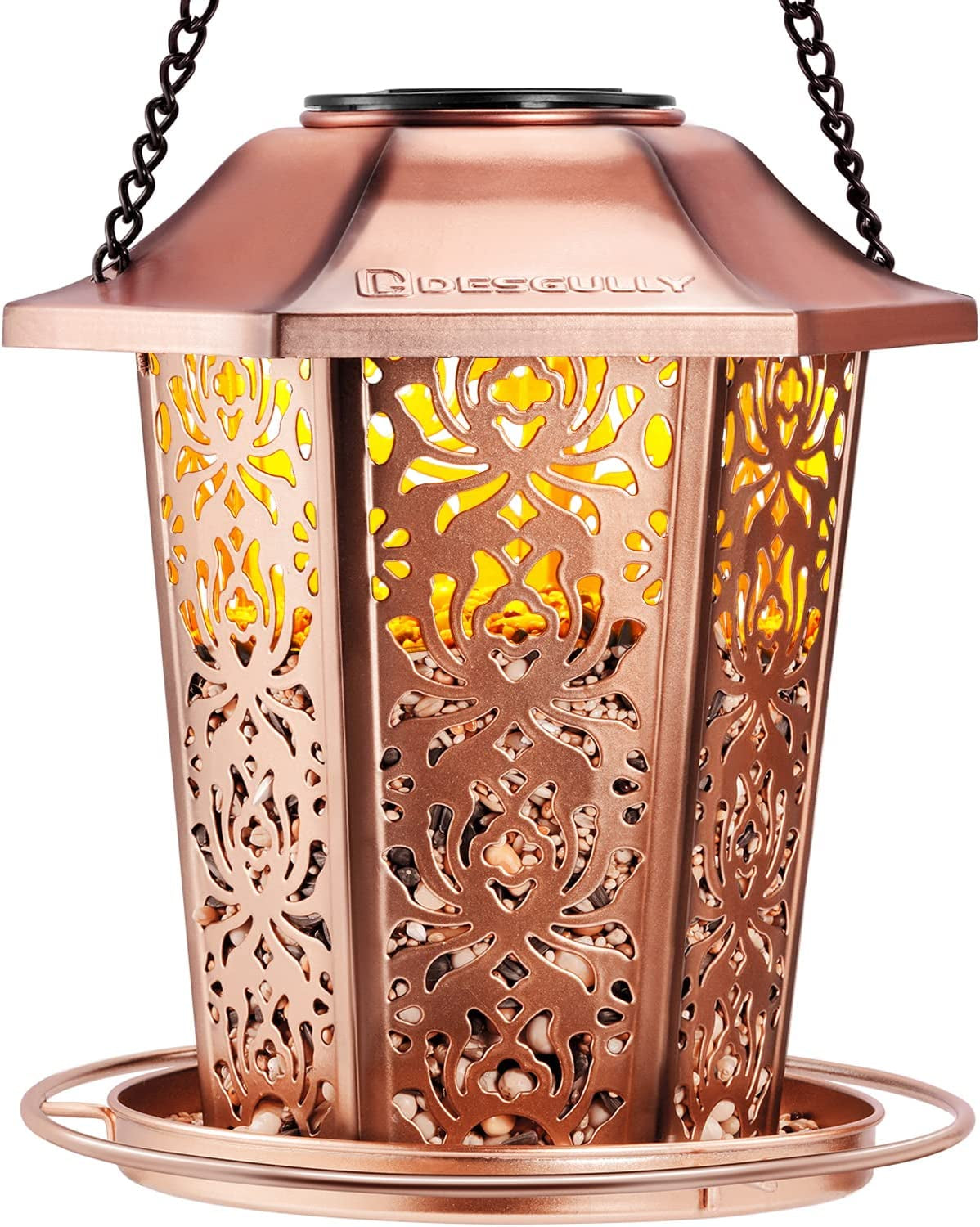 Solar Bird Feeders for Outdoors Hanging 