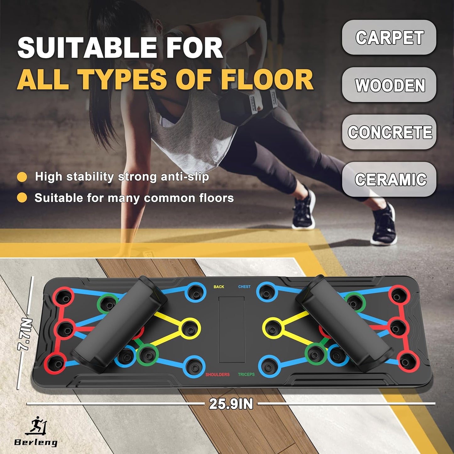 Solid Push up Board 15 in 1 Home Workout