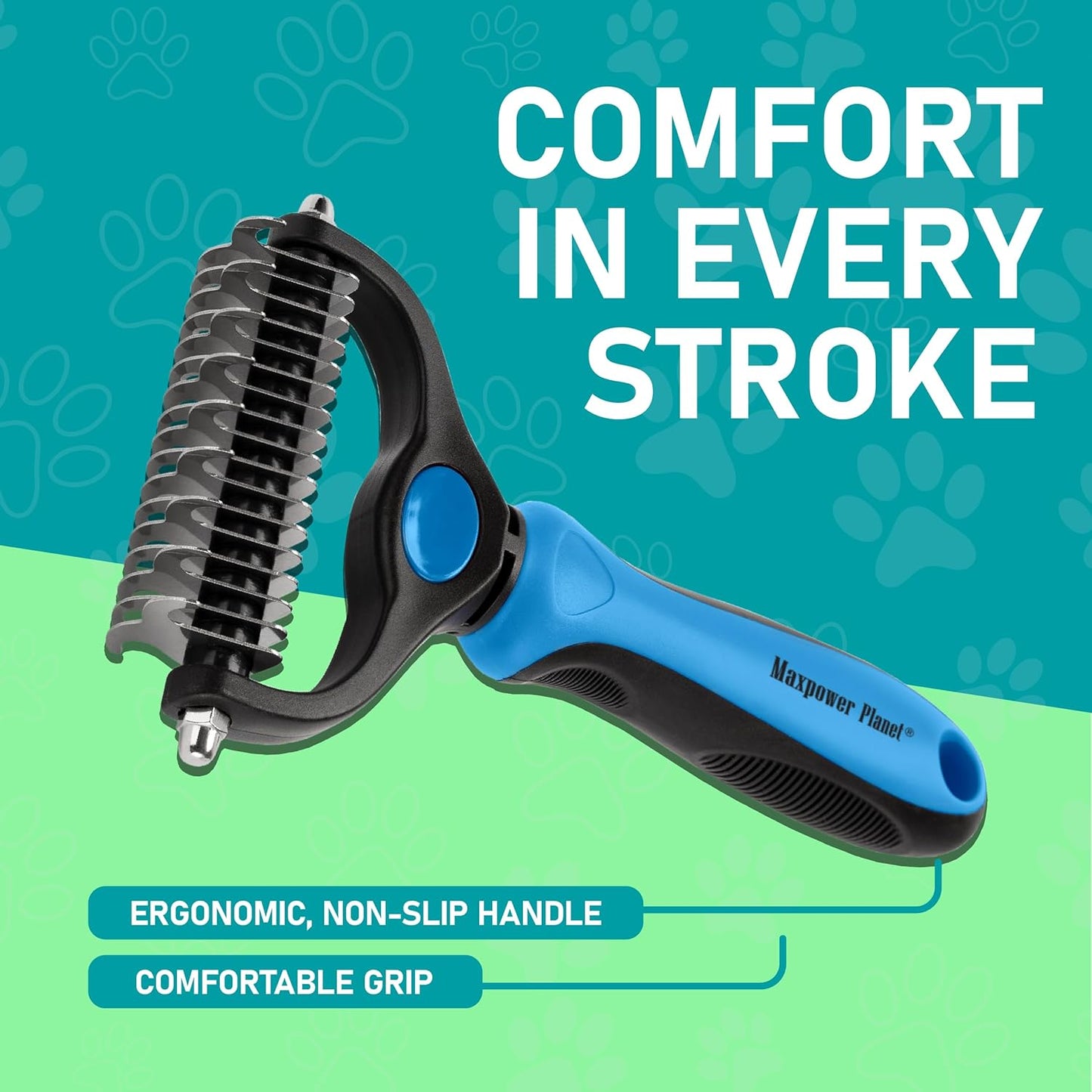 Original Pet Grooming Rake - Double-Sided Deshedding